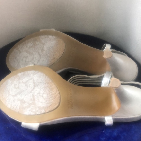 Wedding guest bridal bridesmaid bride prom dance comfortable strappy heel silver - Picture 6 of 13